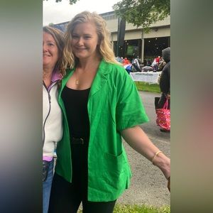 Short sleeve, blazer style, worn 1X